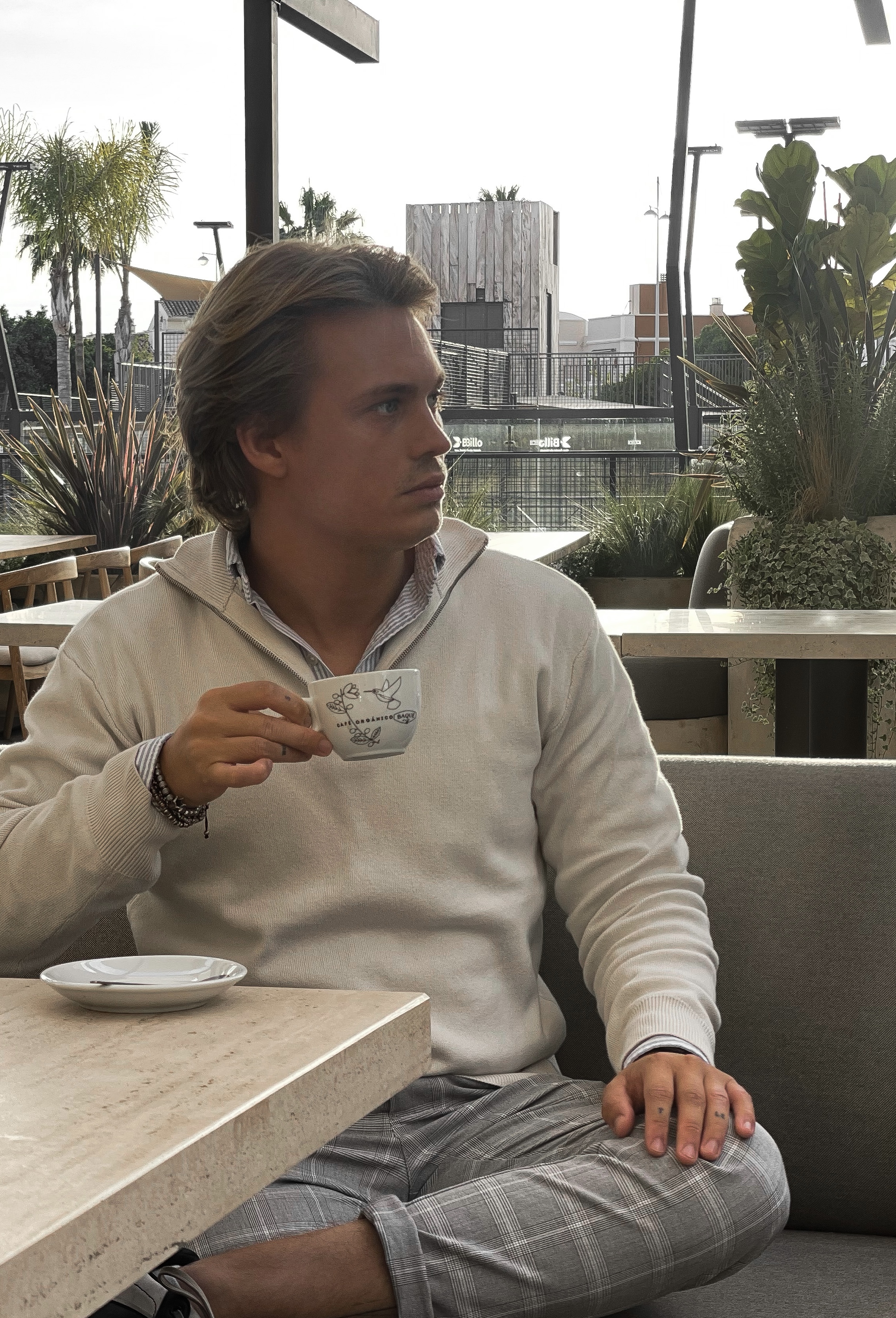 Frederik Frifeldt at a café in casual setting